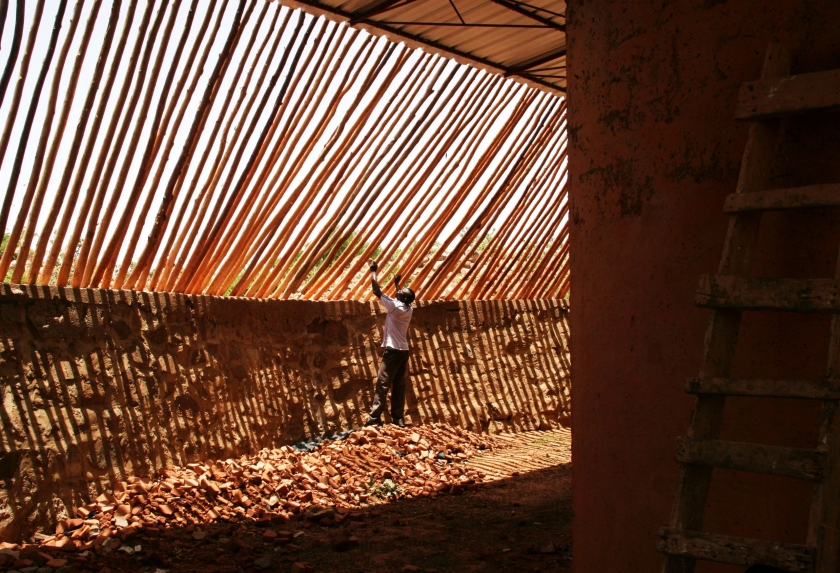 The Naaba Belem Goumma Secondary School being built