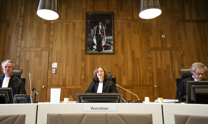 Judges in a courtroom 