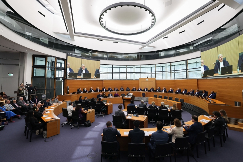 People in a courtroom